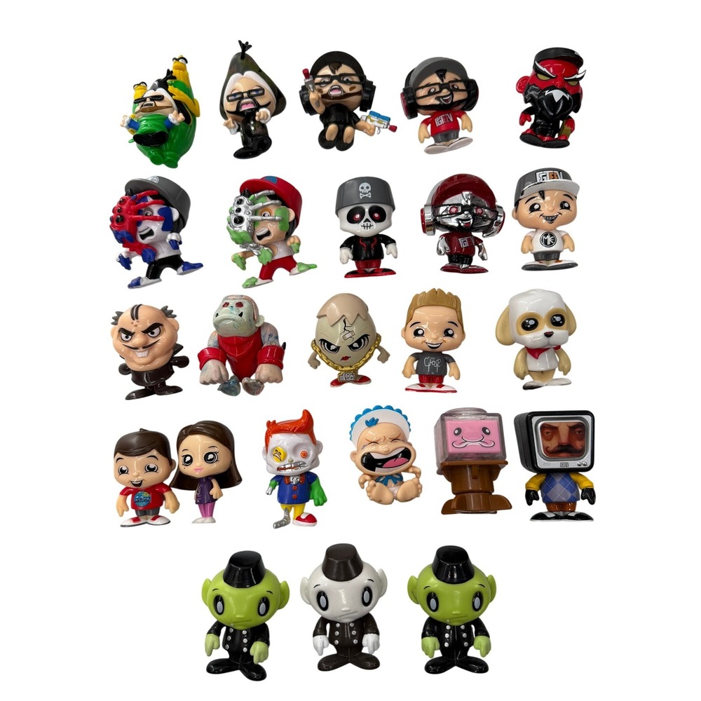FGTeeV Bonkers Toys Mystery Figure Lot 23pc Duddy Chase Lexi Shawn TV Head Mini